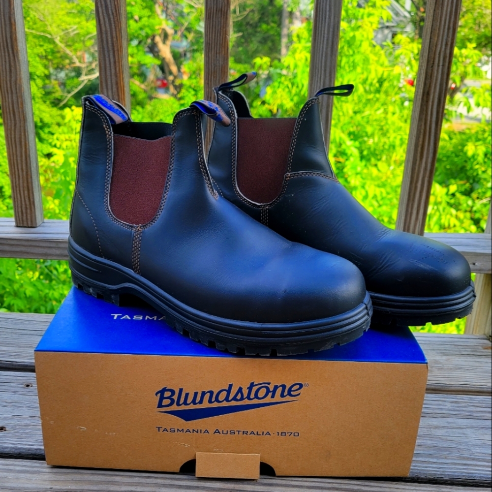 Blundstone Mens 12 Black Safety Boot, Worn Once